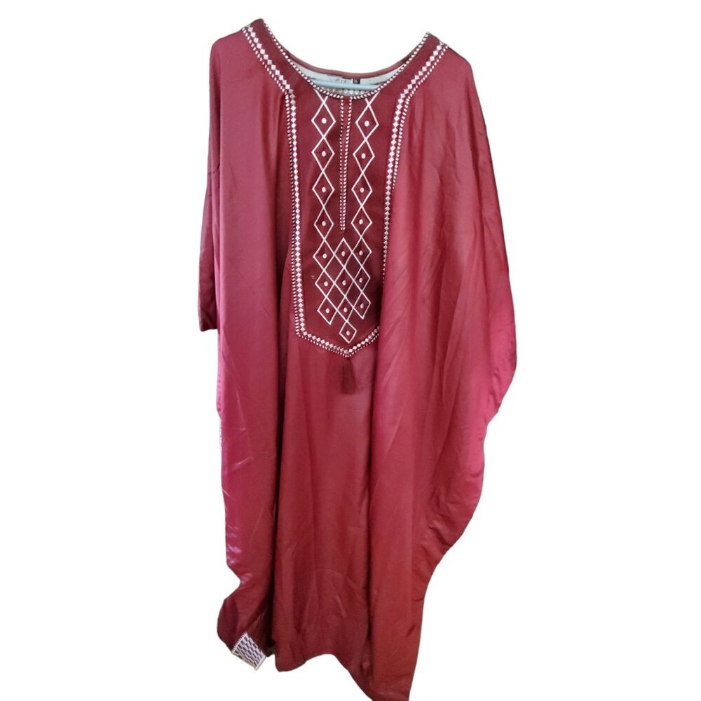 vintage h&d magenta indowestern embroidered design caftan. XL
